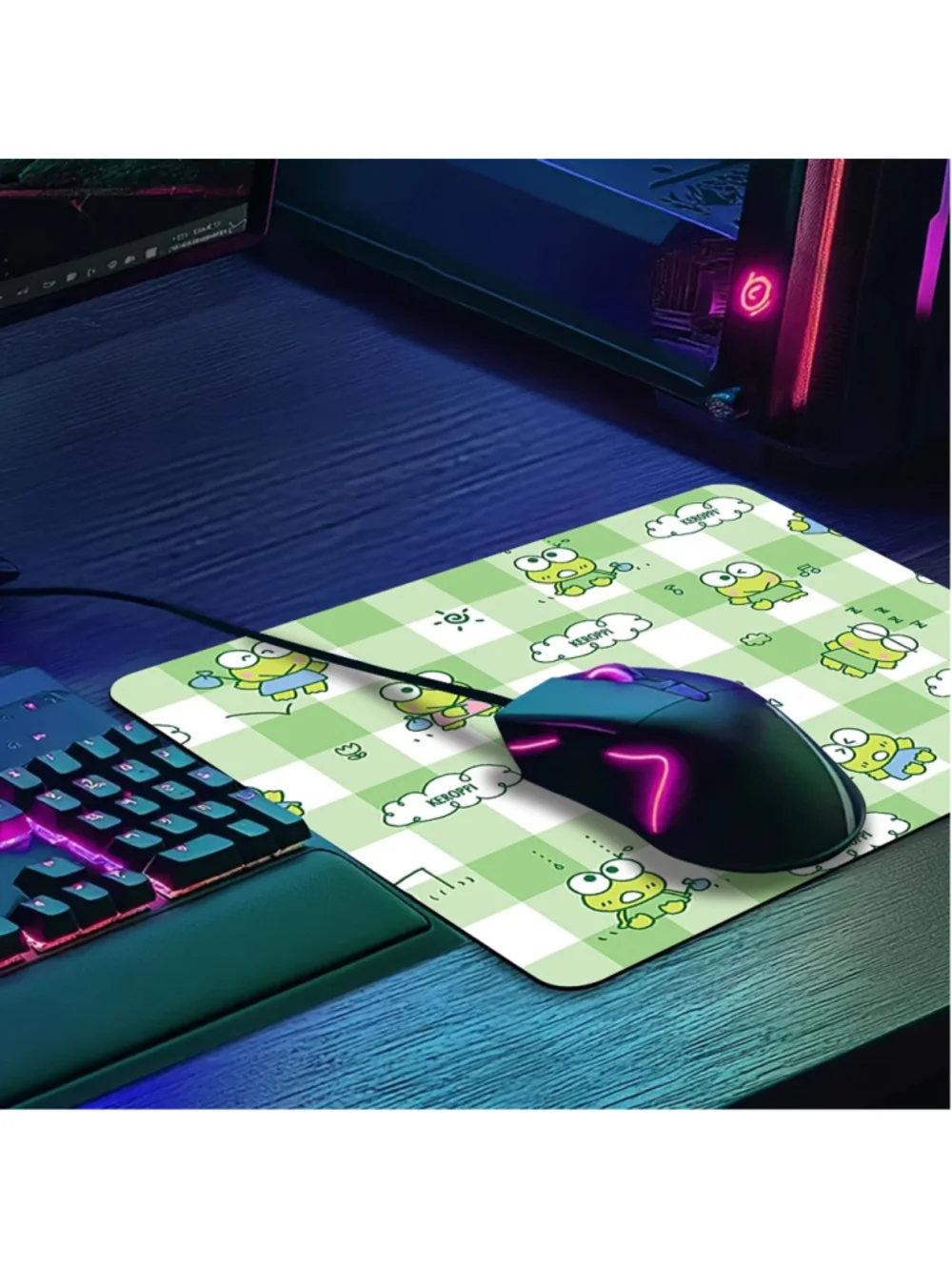 #KP-286 Keroppi Checkered Mouse Pad One Size